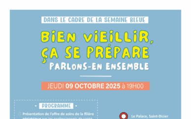 Affiche - soirée présentation filière gériatrique Palace