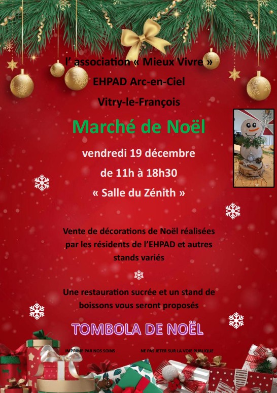 marché de noel ehpad vitry