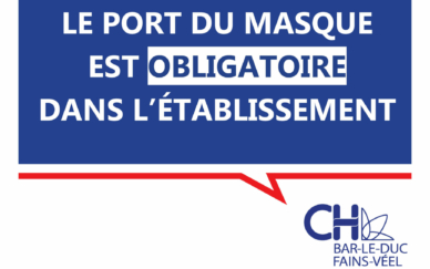 masque obligatoire dans l'établissement BLDFV