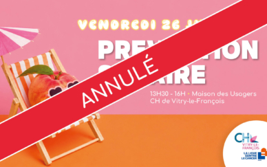Prévention solaire MDU CHVLF annulé - 06.2026