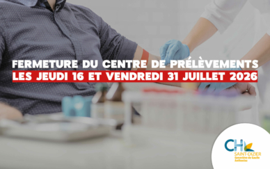Visuel fermeture centre de prélèvements CHSD